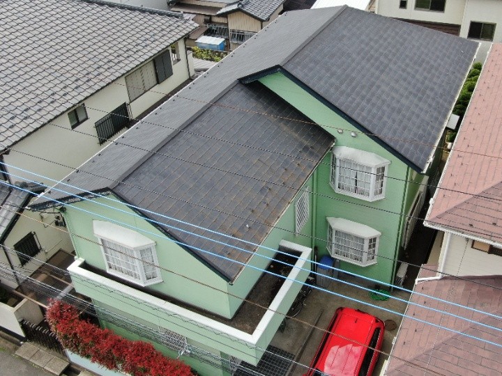 屋根外壁塗装工事前のお住まい