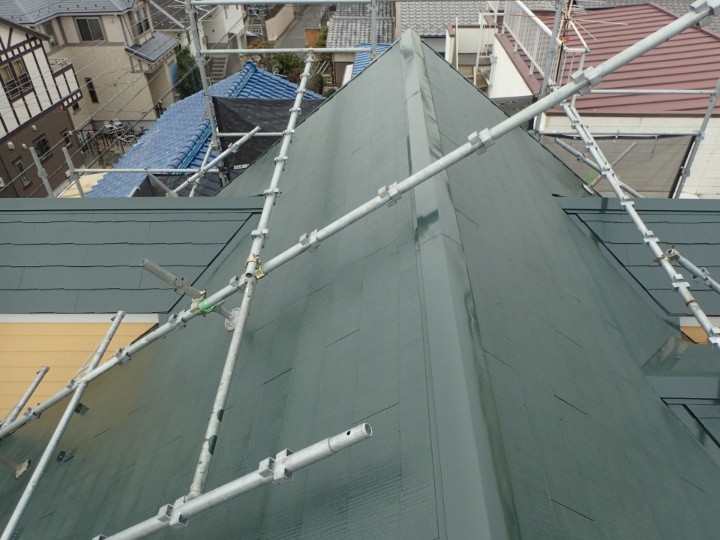 屋根塗装の完成