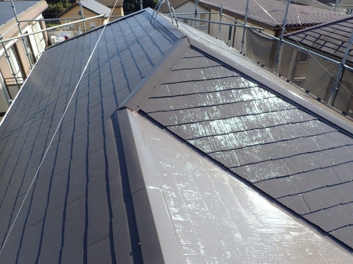 千葉市若葉区にて遮熱塗料サーモアイSIと超低汚染塗料ナノコンポジットWを用いた屋根外壁塗装工事を施工