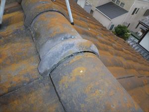 セメント瓦の塗装と漆喰補修　木更津市畑沢