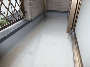 千葉市稲毛区　ベランダ防水工事　FRP防水　稲毛　