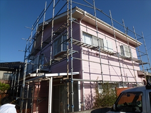 外壁塗装工事着工前の工程とご対応｜袖ヶ浦市　久保田T様邸