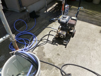 P1030349 袖ヶ浦市 塗装前の下準備 高圧洗浄機