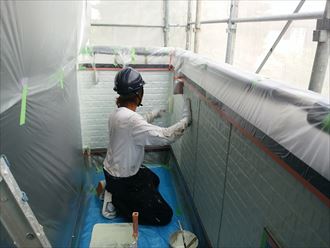 佐倉市 下塗り塗布