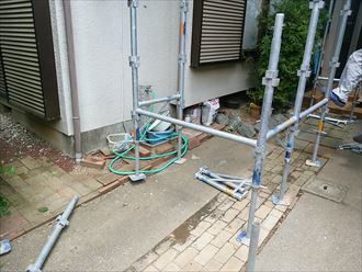 千葉市緑区の低汚染塗料使用の外壁塗装工事に着工いたしました