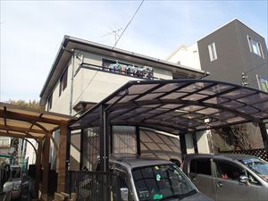 スレート屋根とサイディング壁の塗装工事　無料見積　君津市