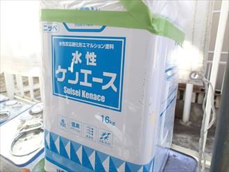 君津市で塗装工事の養生作業と軒天塗装
