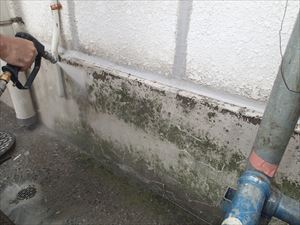 店舗改修工事。下地調整、セメントフィラー塗布の状況になります。｜富津市