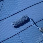 東金市にてサーモアイSiのブルー系の色（クールネオサファイアブルー）で屋根塗装工事！
