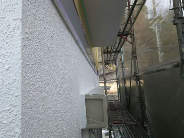 外壁の下塗り2回目完了です