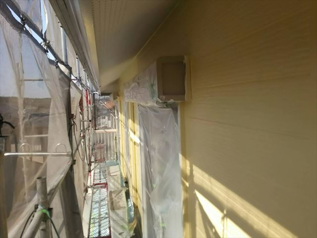 外壁の上塗り完了です
