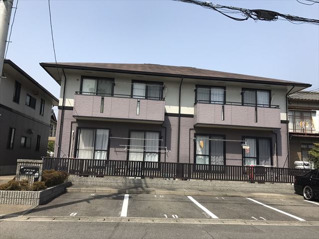 アパート２棟、屋根外壁を綺麗に塗装させて頂きました。春日井市小野町！