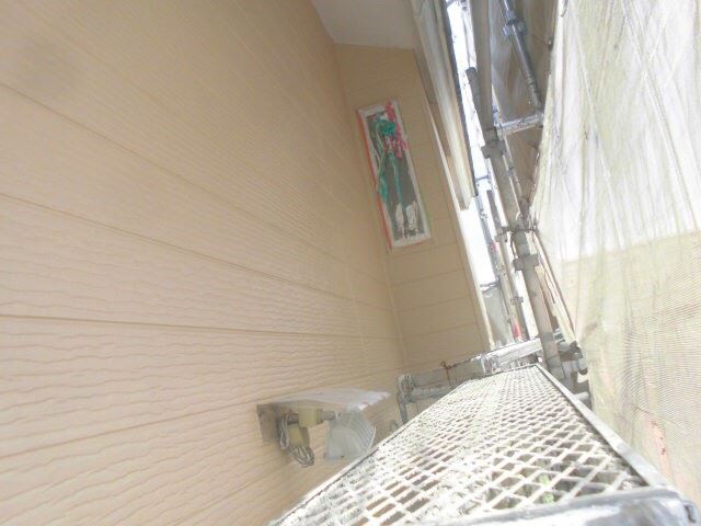 外壁の上塗り塗装、完了です
