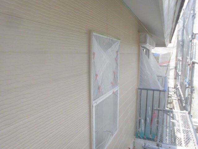外壁の上塗り塗装、完了です