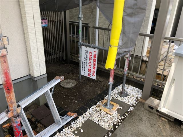 立ち入り禁止看板、設置