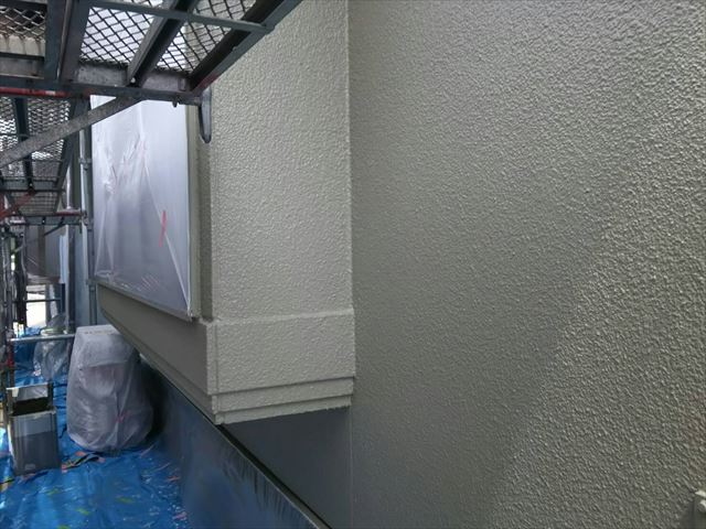 外壁の中塗り完了です