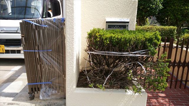ブロック塀の塗装です