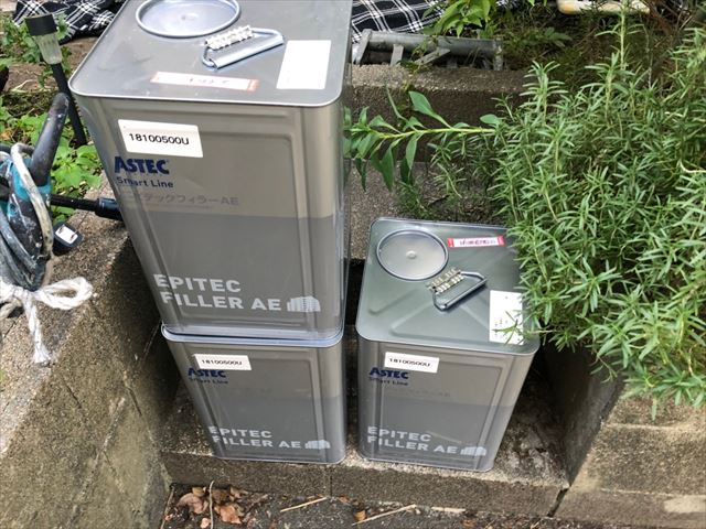 春日井市不二町で、エピテックフィラーＡＥで下塗り塗装です。