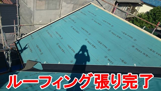 ルーフィング張り完了