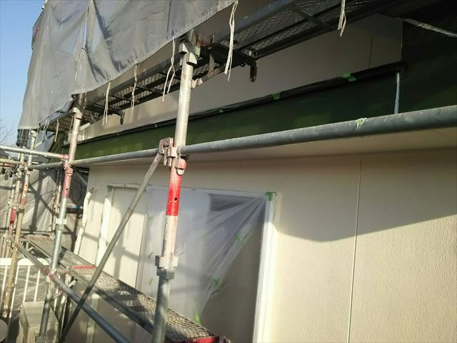 春日井市、破風板の塗装