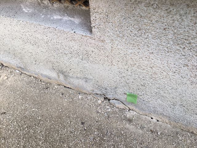 基礎の剥がれ