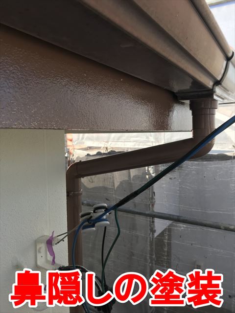 鼻隠しの塗装