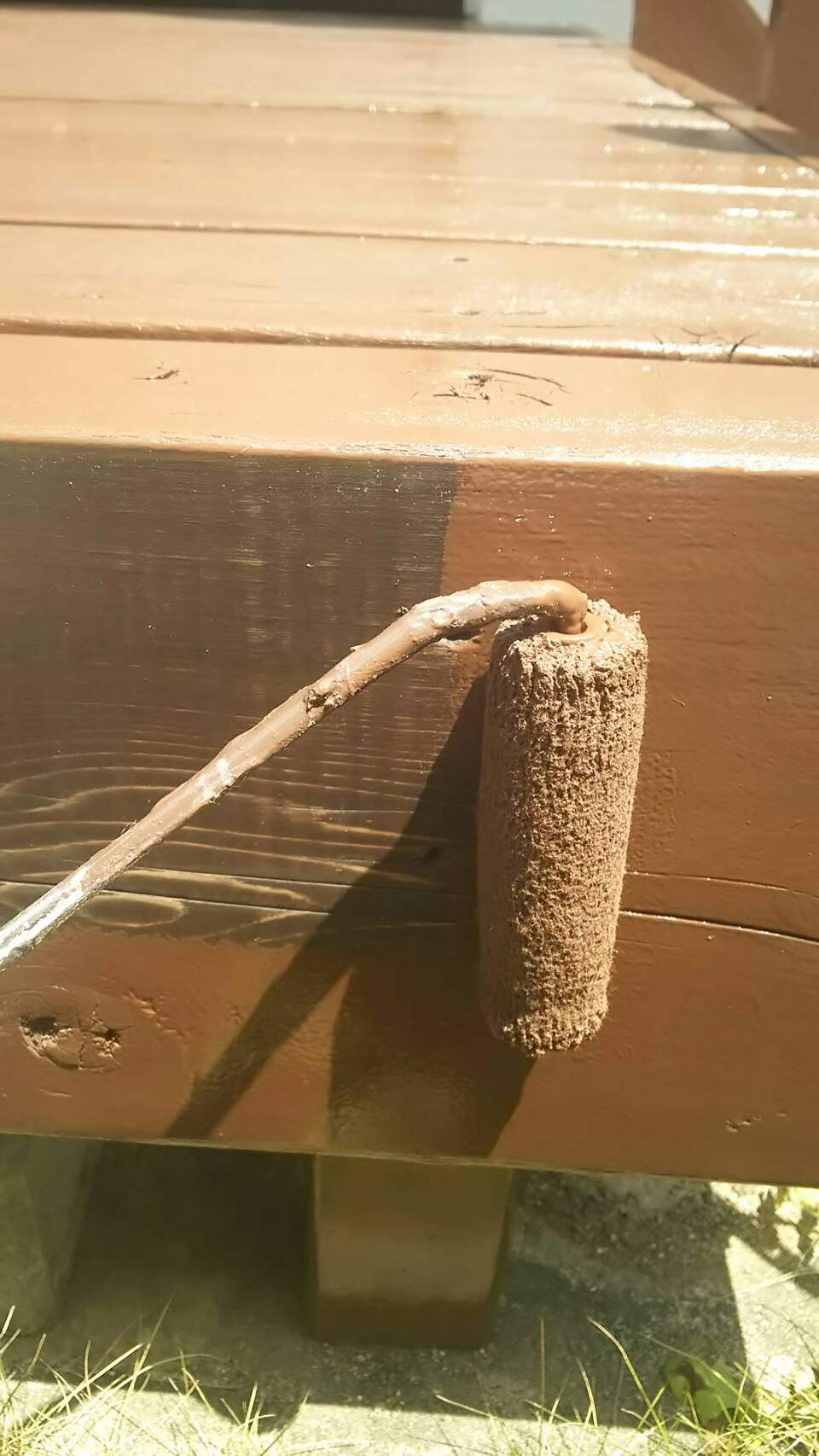 ウッドデッキの塗装
