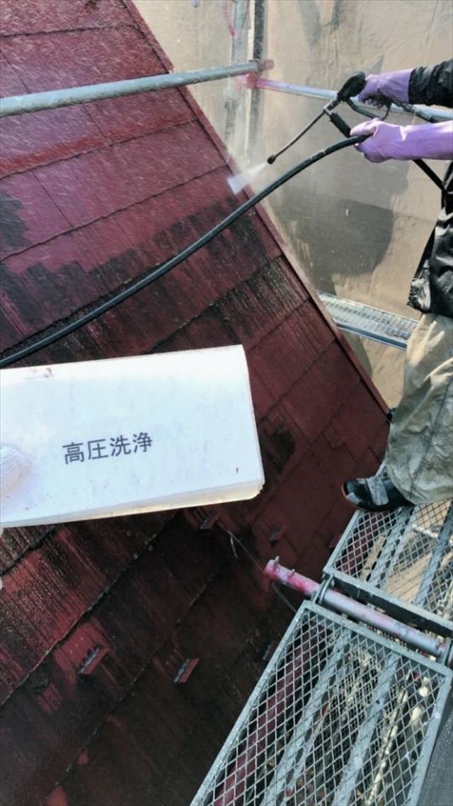 石岡市で洗浄を行い塗装前の下処理やタスペーサー取り付けを行いました。