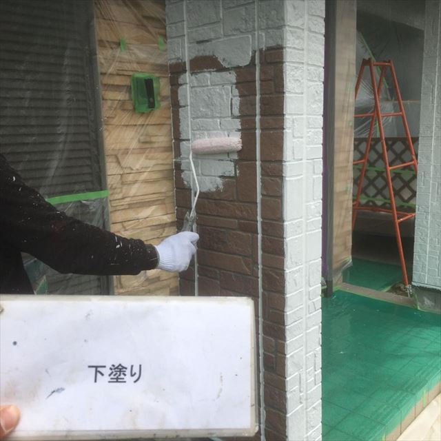 阿見町で、汚れに強い塗料を使用して外壁塗装工事を行いました