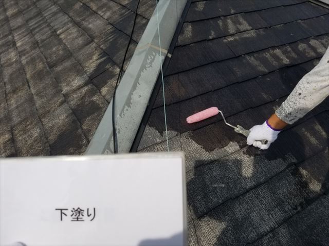 石岡市で、屋根塗装工事（ガイナ使用）を行いました