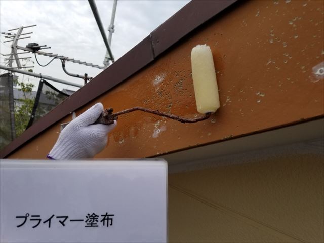 石岡市でスウェーデン造りのお家の破風板を塗り替えしました！