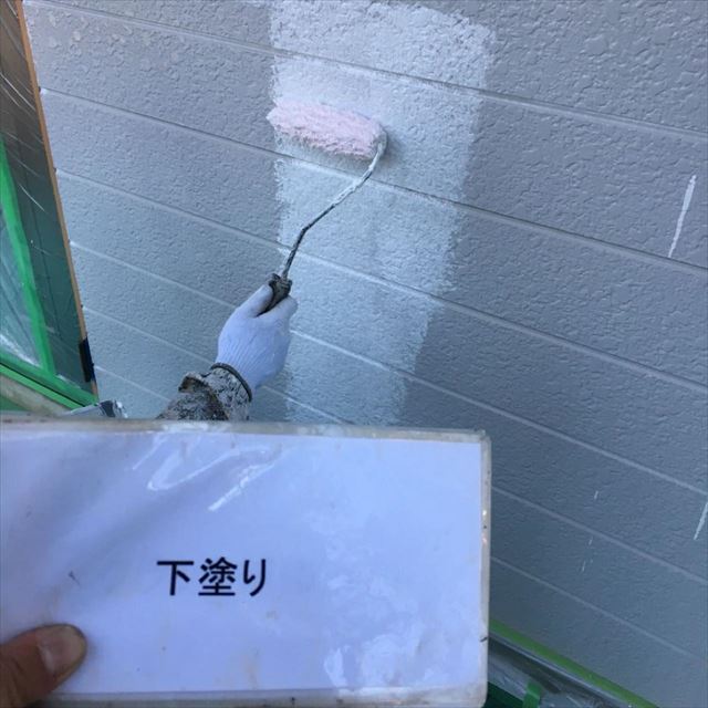 土浦市外壁塗装工事！下塗り～仕上げまでの様子をご紹介します。
