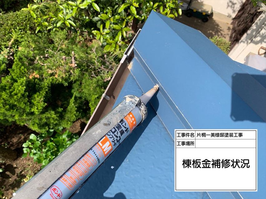 つくば市で、屋根板金補強＆タッチアップ補修を行いました