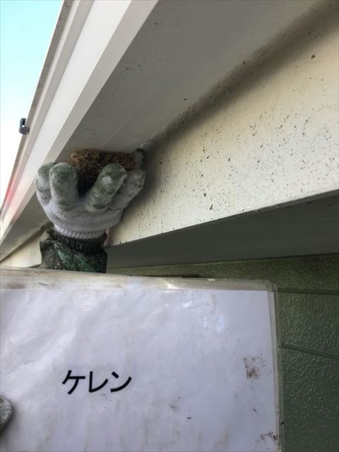 かすみがうら市で雨樋ケレンから破風板上塗りしました
