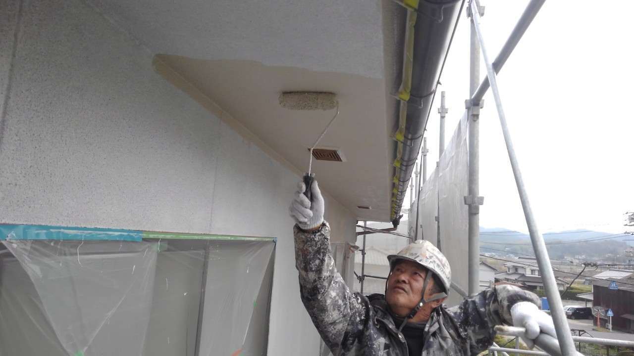 笠岡市吉浜　外壁塗り替え工事　ソフトサーフＳＧ　フッ素樹脂
