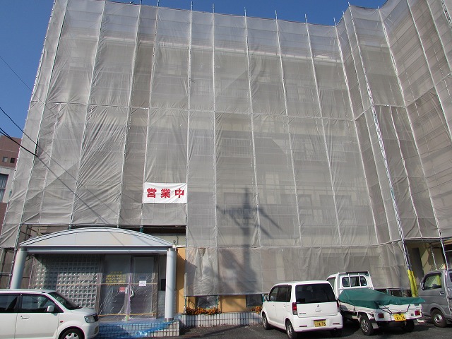 倉敷市松島４階建マンション外部工事点検