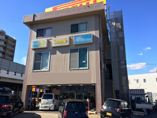 岡山市南区のビル現場