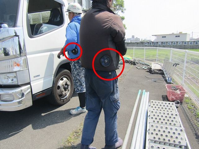 職人さんの空調服