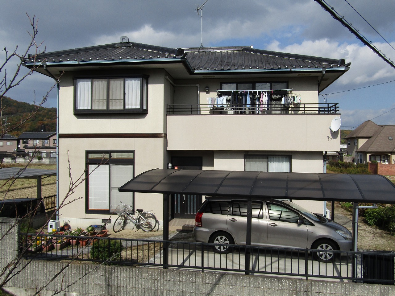 倉敷市　築20年戸建住宅塗り替え現場調査に行かせて頂きました