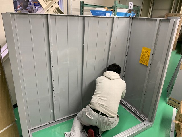 壁パネル施工状況