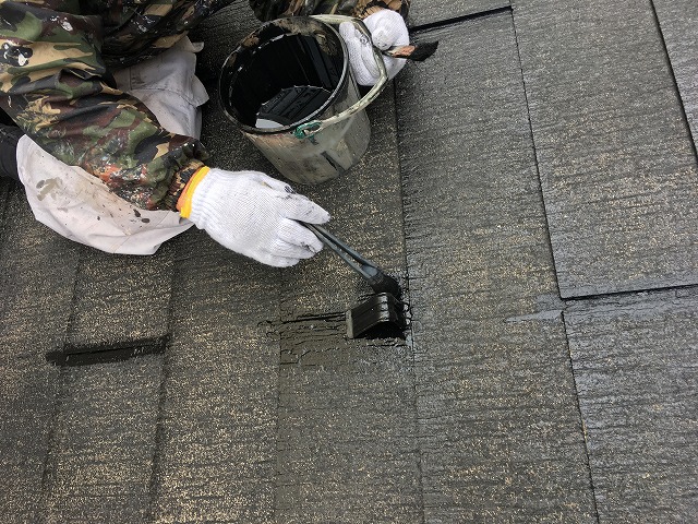 コロニアル屋根塗装
