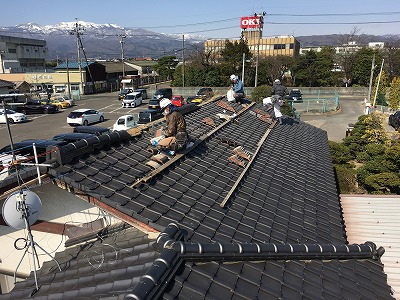 大棟解体作業