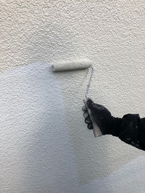 上塗り一回目の塗装
