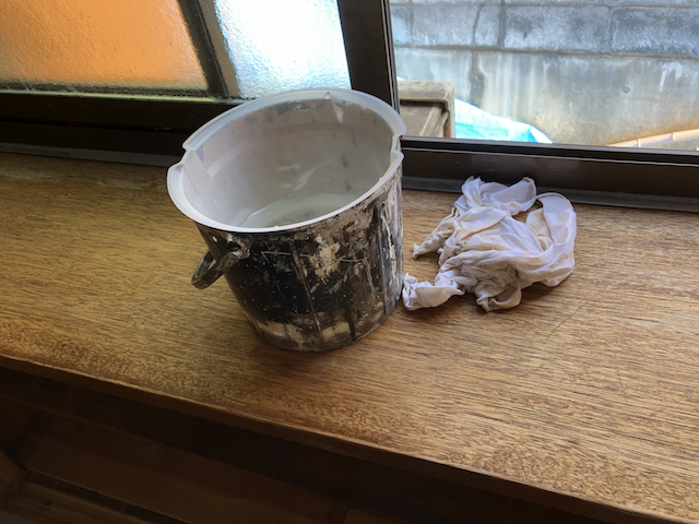 水拭き作業