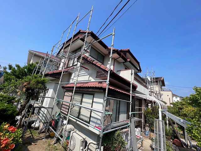 福岡市東区築37年戸建て瓦屋根・モルタル外壁塗装リフォーム