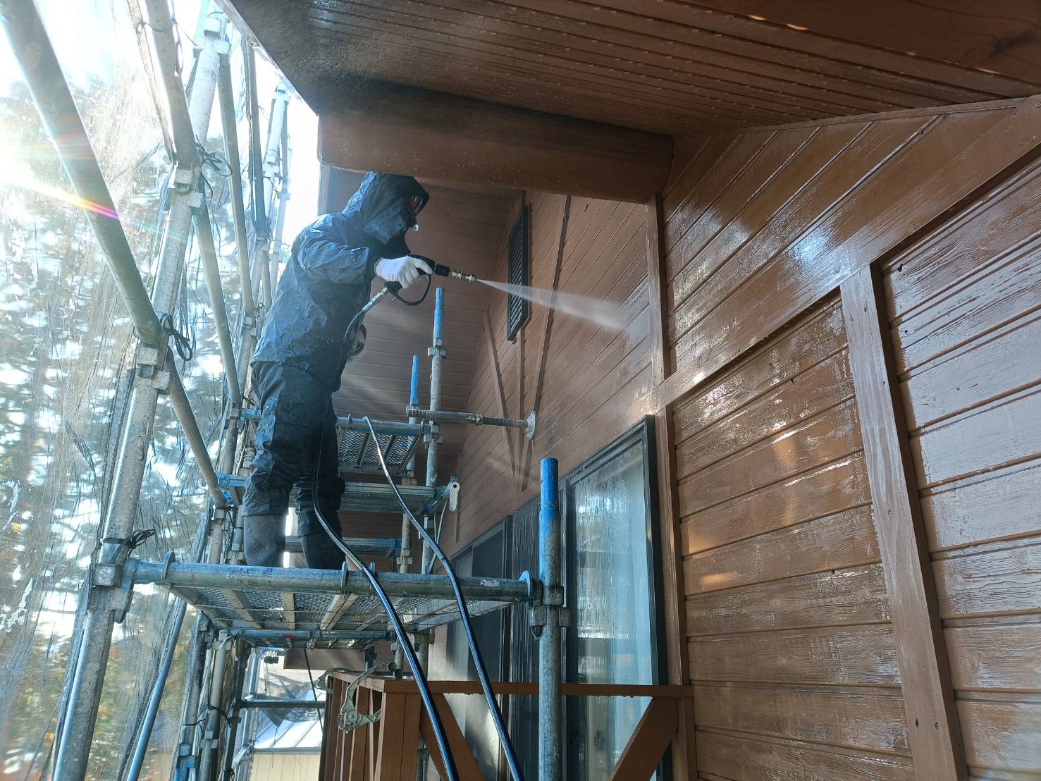 高圧洗浄による表面のクリーニング