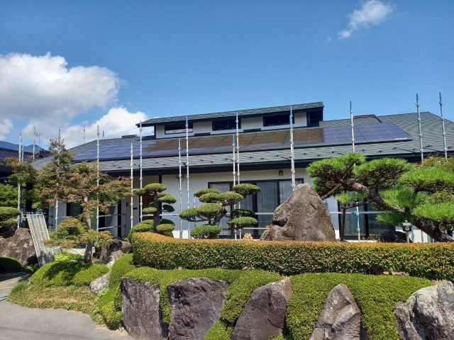 伊那市K邸_足場組み立て開始