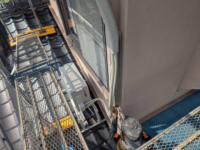 飯田市N邸_配線部分一時撤去