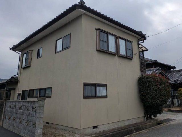 飯田市I邸_モルタル外壁-裏手施工前