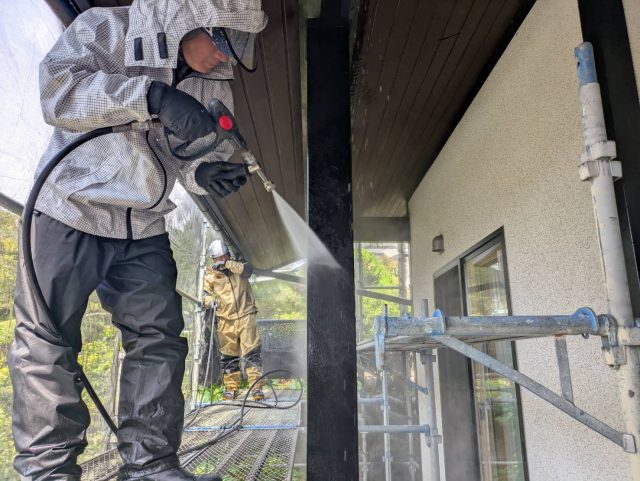 伊那市K邸_水圧を調整しながら洗浄